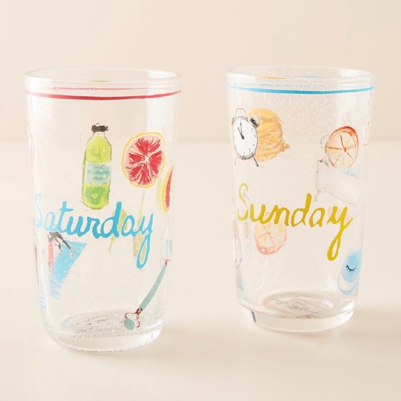 Anthropologie Other - Anthropologie Saturday Sunday Weekend Juice Glass